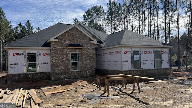 view of unfinished property