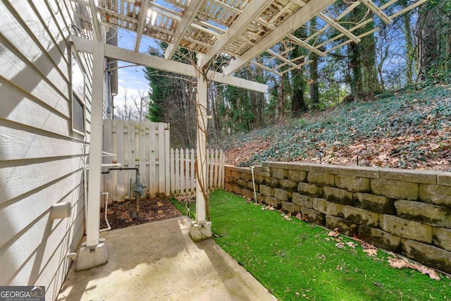 view of yard featuring a patio