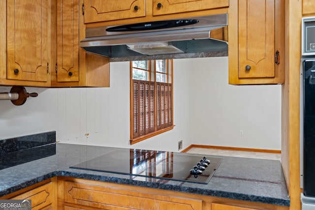 kitchen featuring black electric cooktop