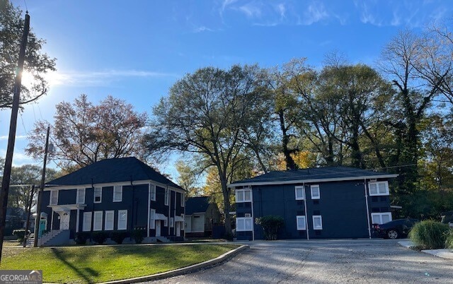 exterior space with a front yard