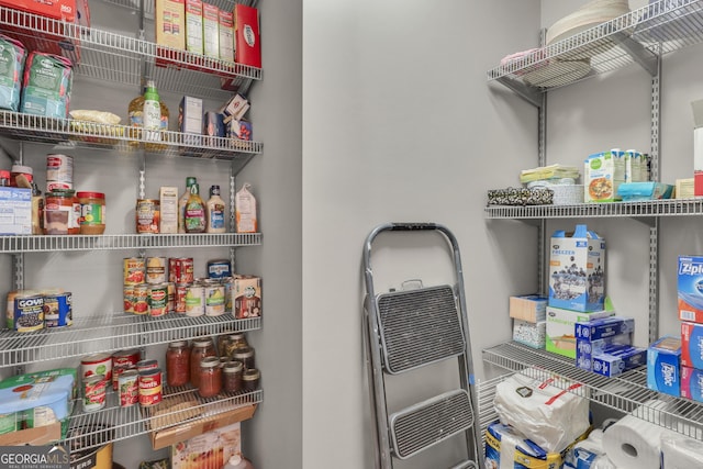 view of pantry