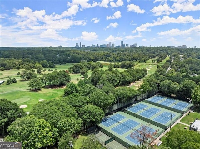 bird's eye view featuring a view of city