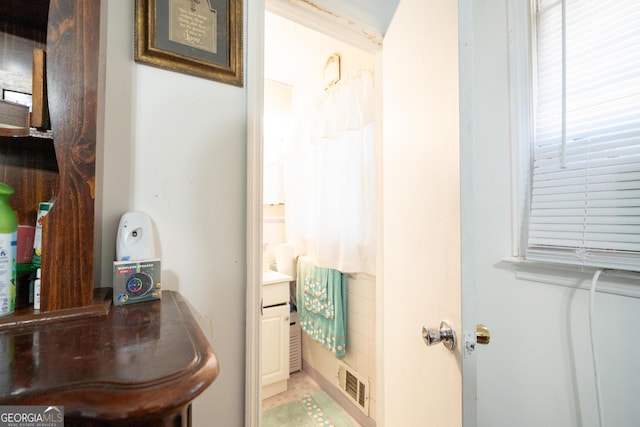 bathroom with vanity