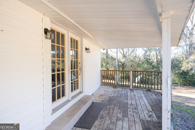 view of wooden deck