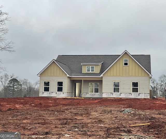 view of front of home featuring board and batten siding