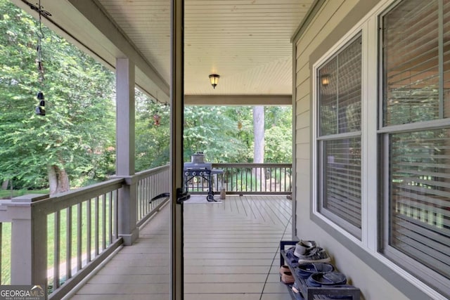 153 Falls Creek Dr, Hiawassee, GA 30546 - wooden terrace with a grill