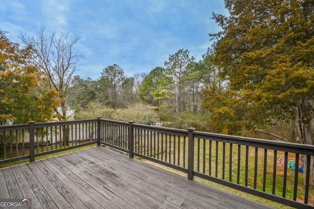 view of wooden deck