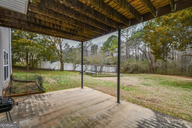 view of patio / terrace featuring a fenced backyard