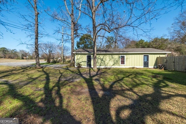 exterior space with fence