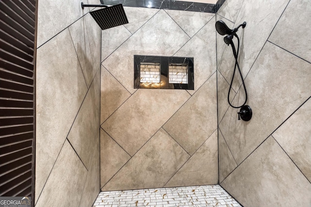 room details with tiled shower