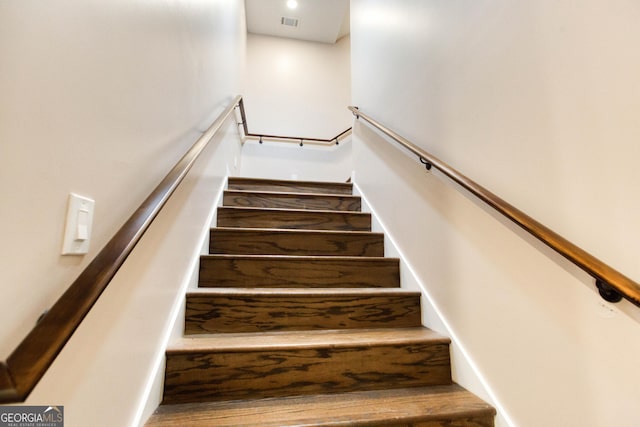 stairway with visible vents
