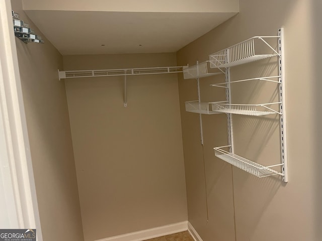 view of walk in closet