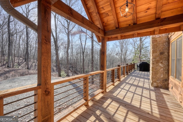 view of wooden deck