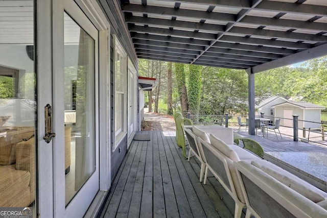 view of wooden deck