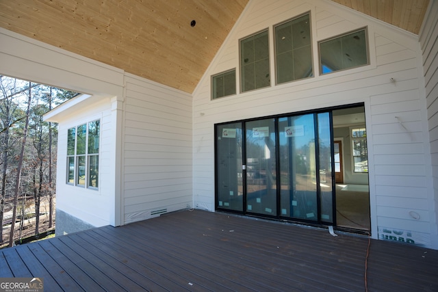 view of wooden deck