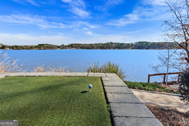 view of water feature