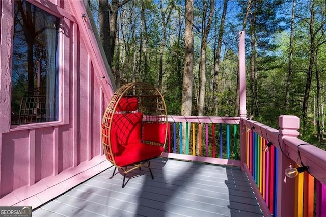 view of wooden deck