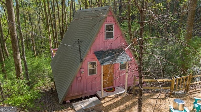 view of shed