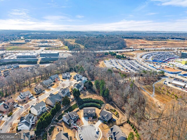 aerial view featuring a residential view