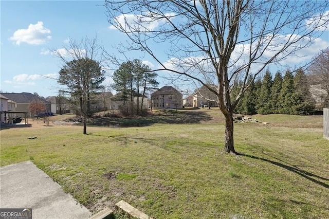 view of yard with a residential view