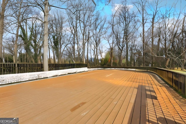 wooden deck with fence