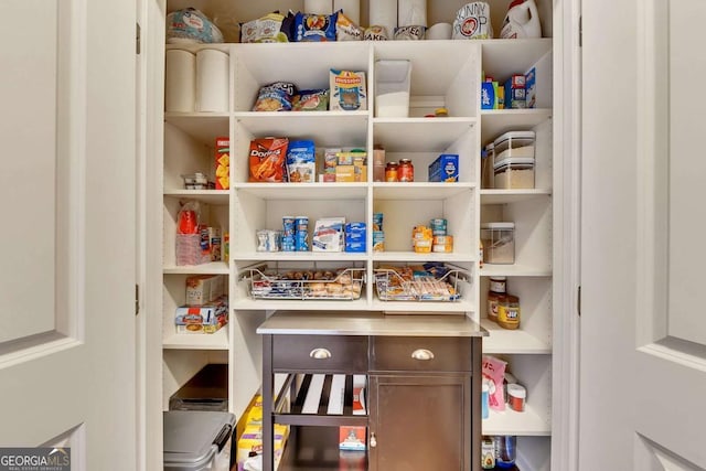 view of pantry