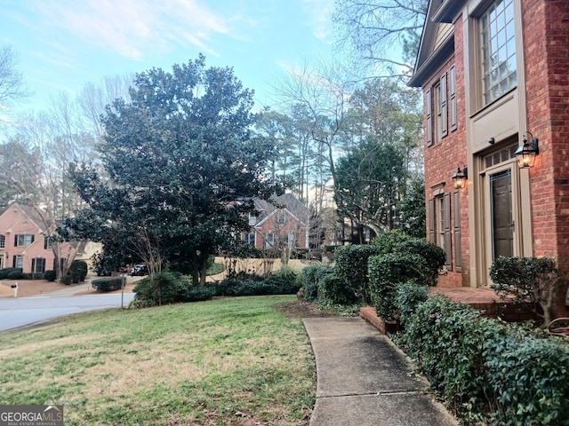 view of yard with a residential view