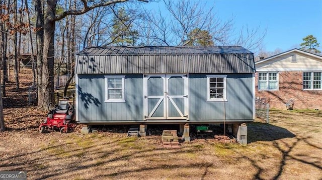 view of shed