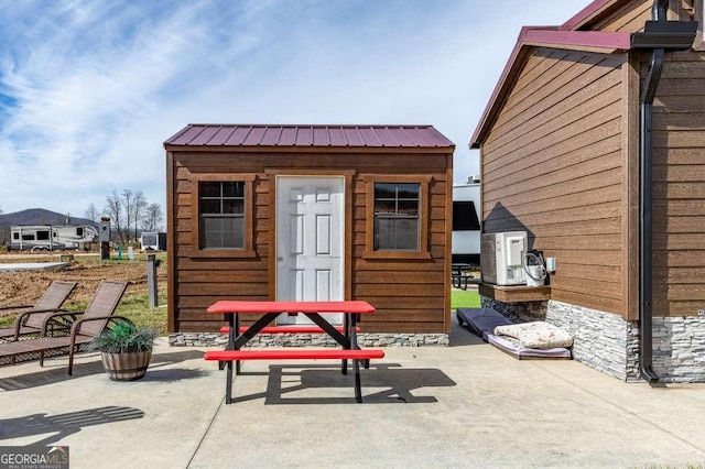 view of shed