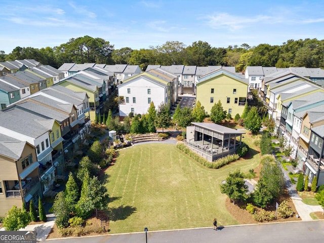 birds eye view of property featuring a residential view