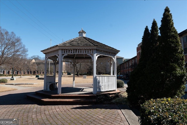 view of home's community with a gazebo