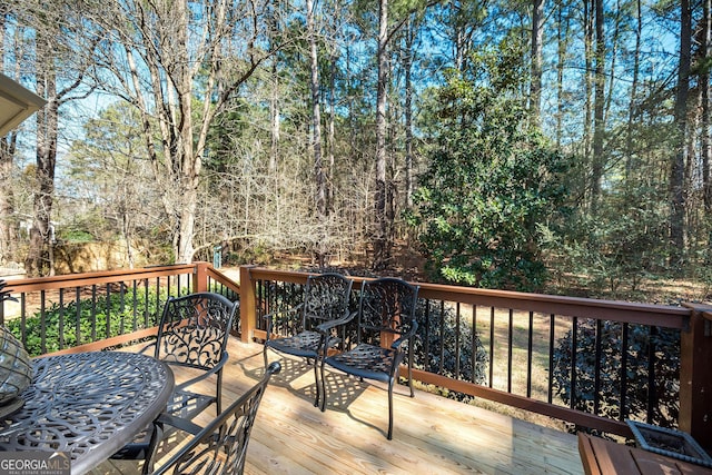 view of wooden terrace