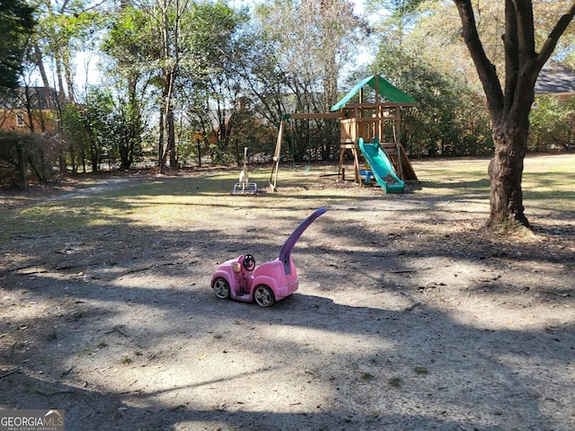 view of community jungle gym