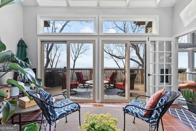 view of sunroom