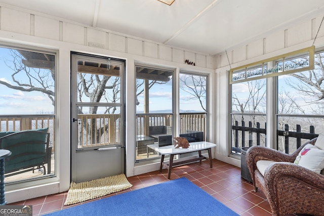 view of sunroom