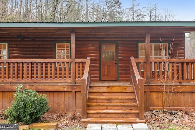 wooden deck featuring a porch