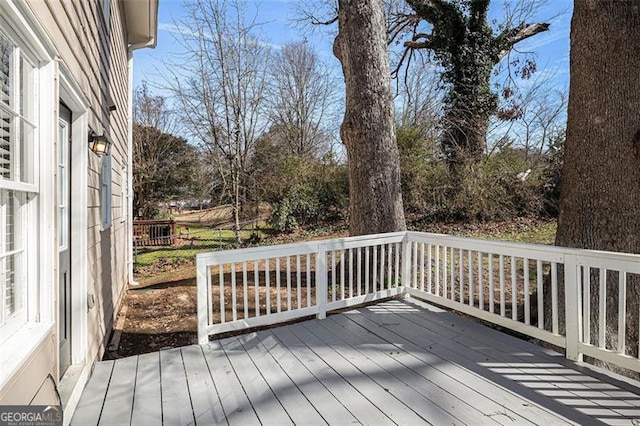 3822 Holland Dr, Snellville, GA 30039 - view of wooden terrace