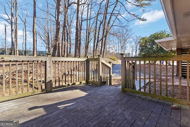 view of wooden deck