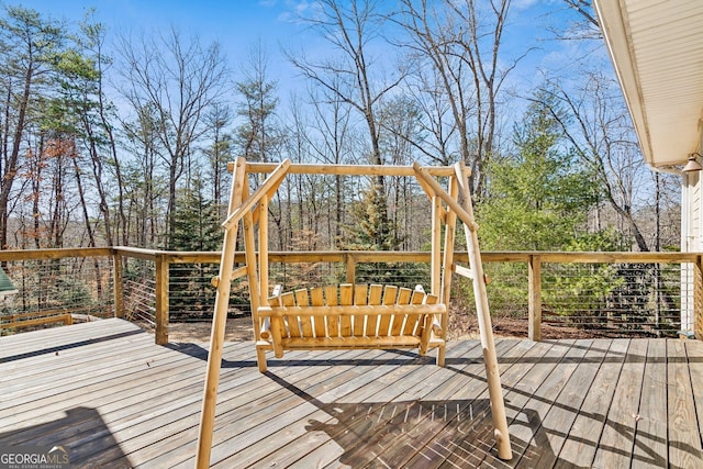 view of wooden terrace