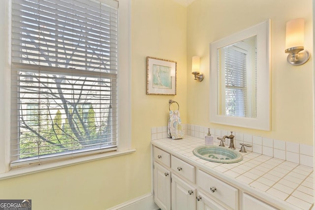 bathroom with vanity