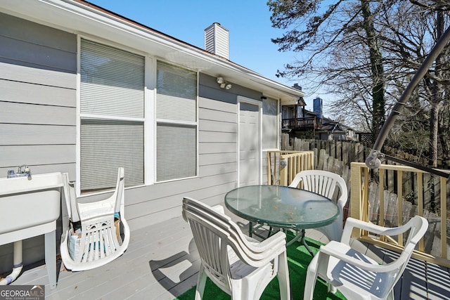 view of wooden terrace