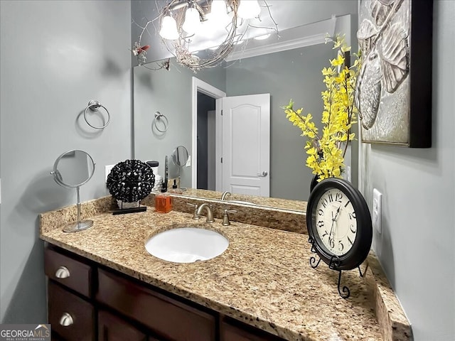 bathroom featuring vanity