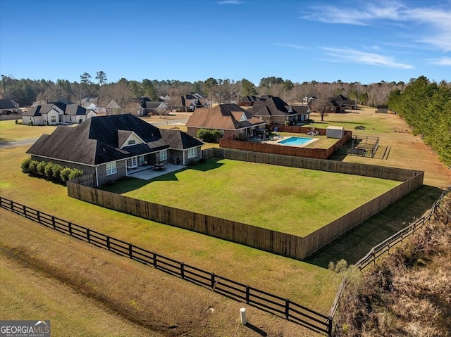 birds eye view of property featuring a residential view