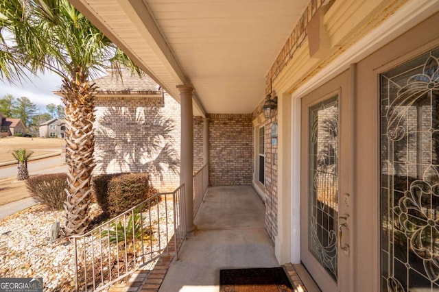 view of patio / terrace with covered porch