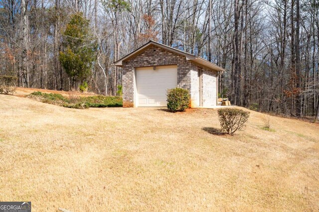 garage with driveway
