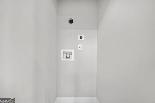 395 Lake Ave, Atlanta, GA 30318 - laundry room featuring baseboards, washer hookup, laundry area, and hookup for an electric dryer
