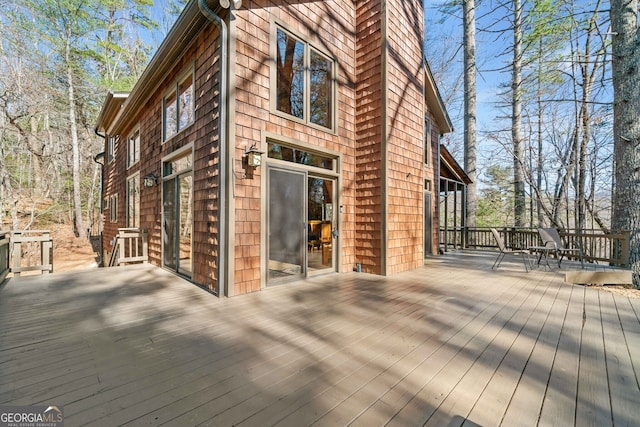 view of wooden deck