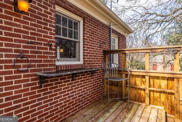 view of wooden deck