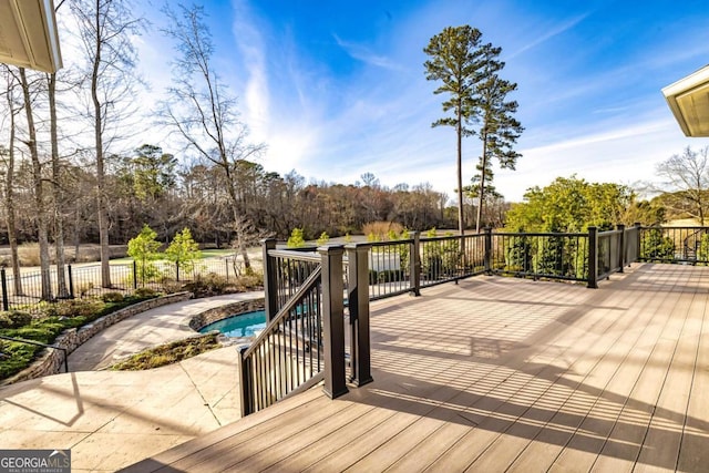 wooden deck with fence