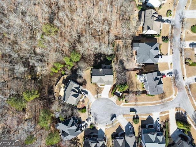 aerial view featuring a residential view